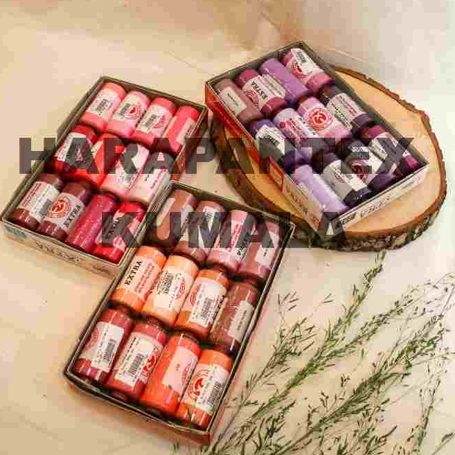 ( Jual Per 3 Pcs & Lusin) Benang Jahit Extra 500 yard Biji benang jahit Lengkap Warna  (Part 2)
