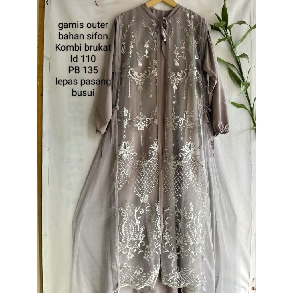 gamis outer brukat