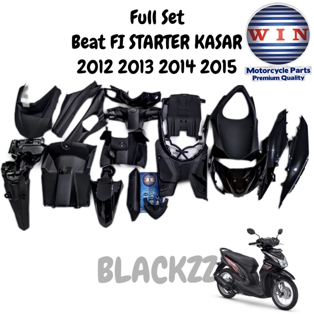 Full Set Body KASAR & HALUS Beat Fi Starter Kasar HITAM 2012 2013 2014 2015 Original WIN / COMPLETE 