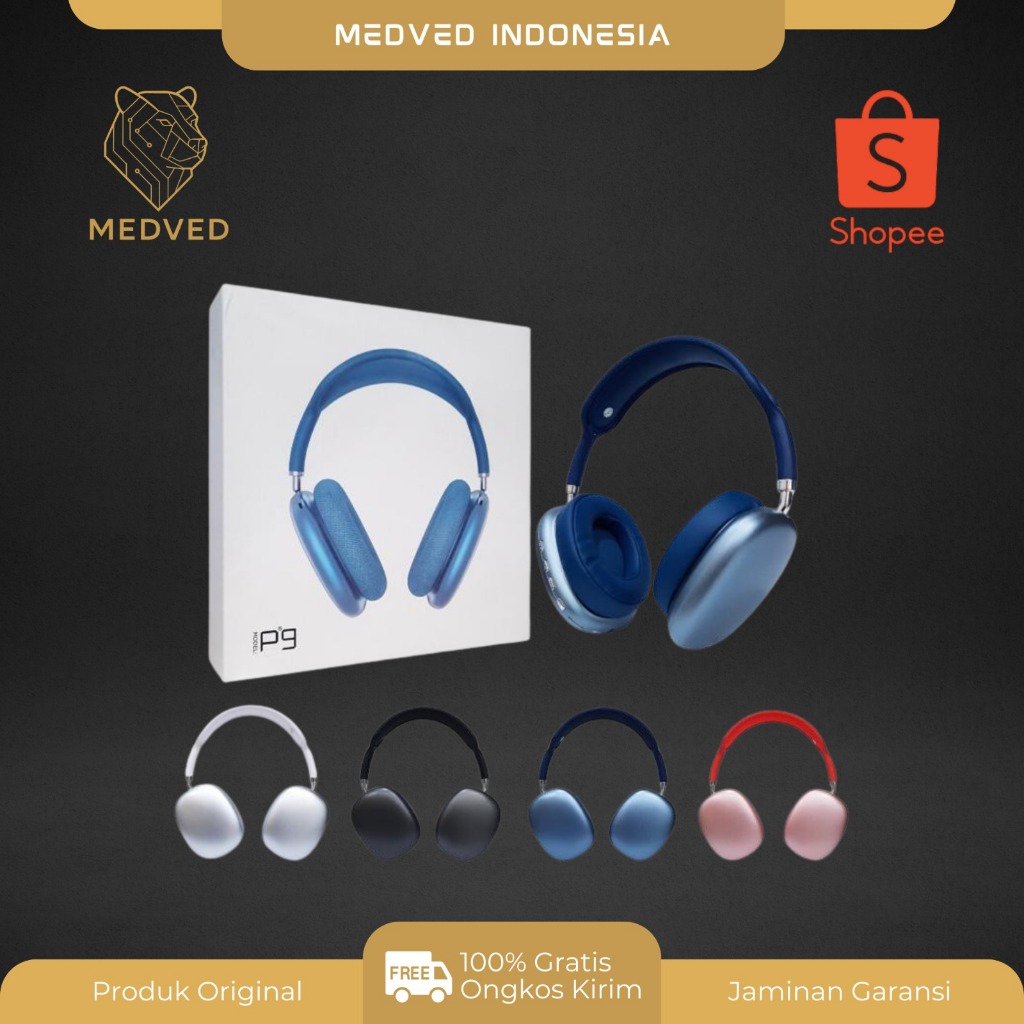 MEDVED Bluetooth Headphone P9 Pro Max Macaron Wireless