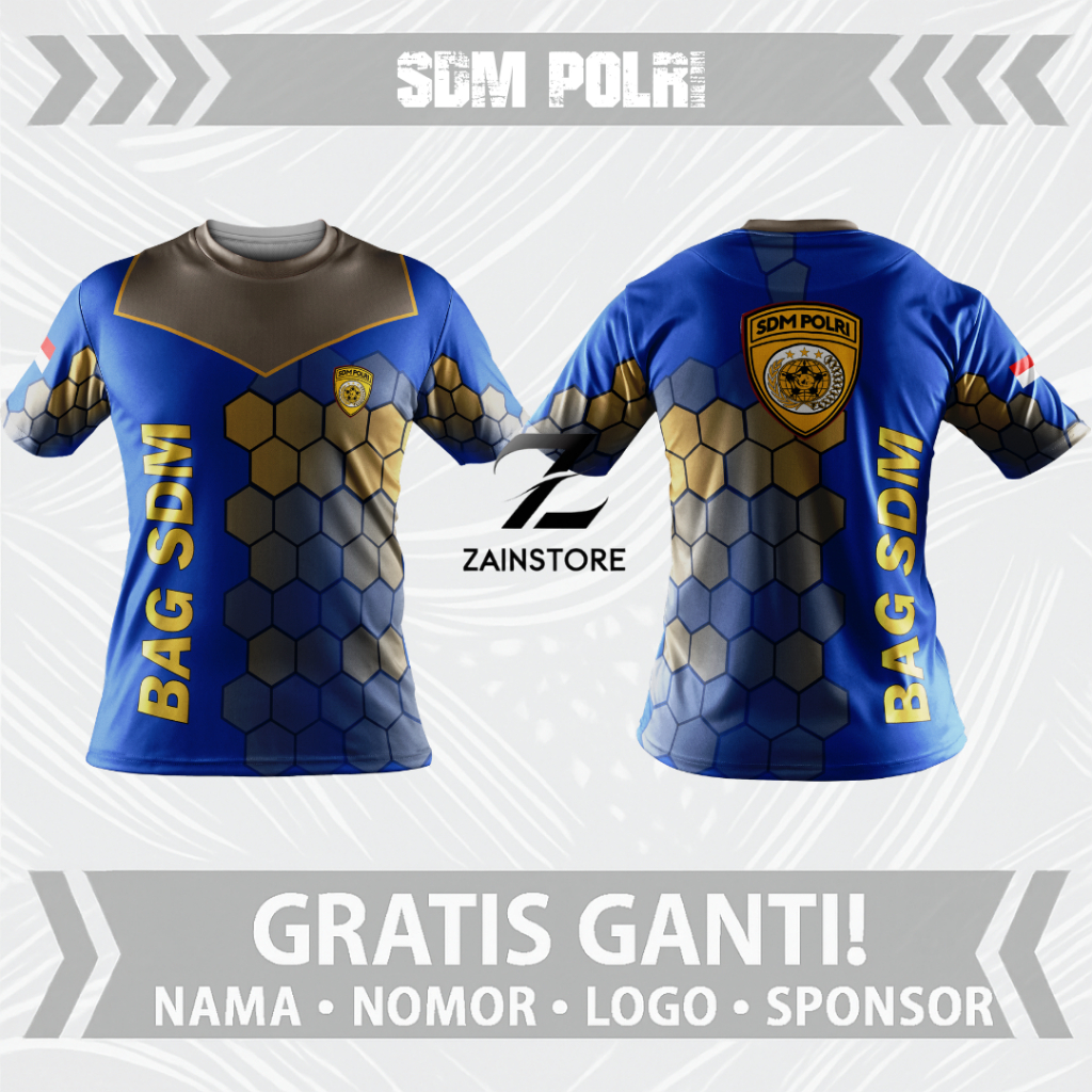 JERSEY SDM POLRI  FULLPRINT SUBLIME / KAOS SDM POLRI DRIFIT FULL PRINTING