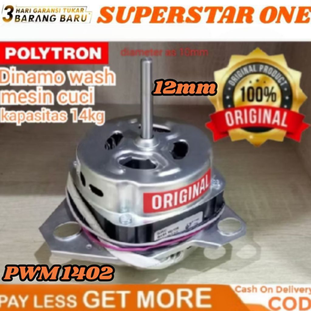 DINAMO WASH MESIN CUCI POLYTRON KAPASITAS 14KG AS 12MM