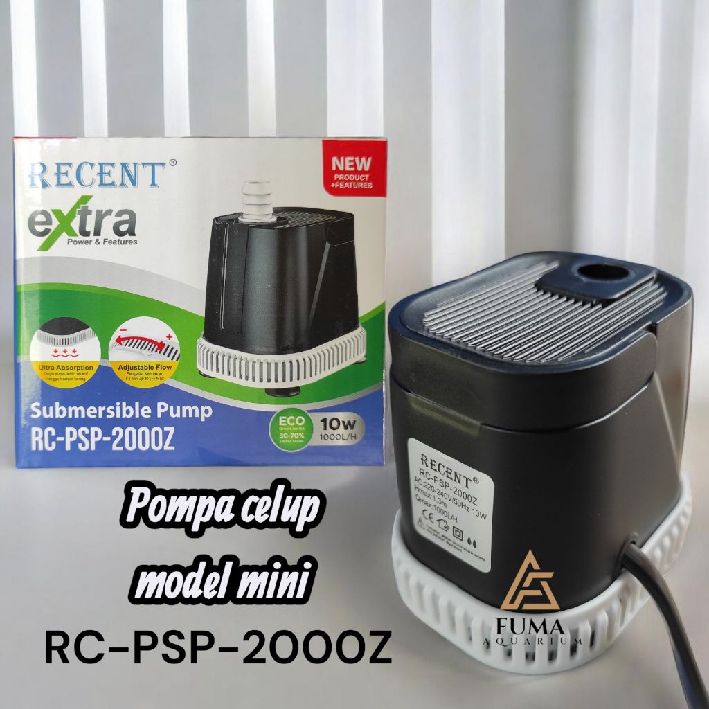 Mesin pompa celup filter aquarium RECENT RC-PSP-2000Z Pompa celup filter aquarium kolam Submersible 