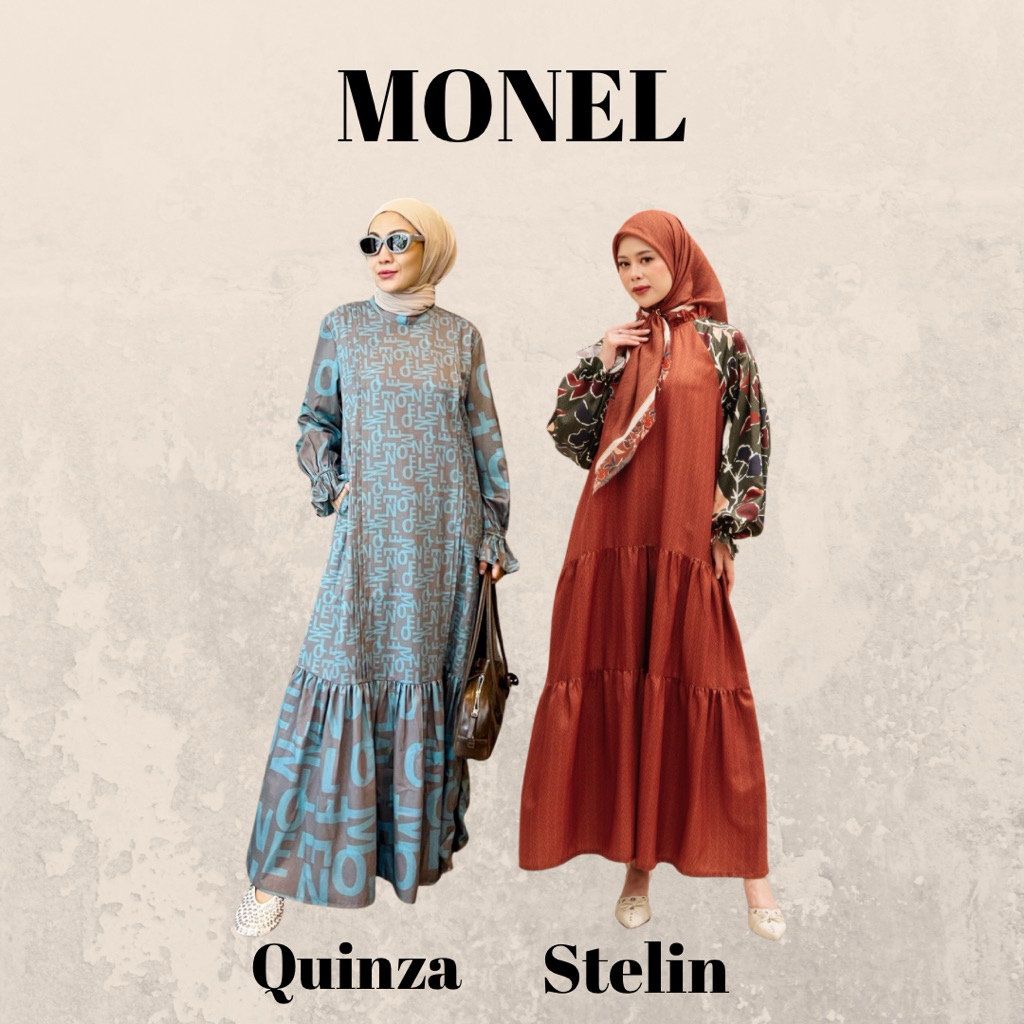Quinza dress / Stelin dress Monel terbaru (READY STOCK)