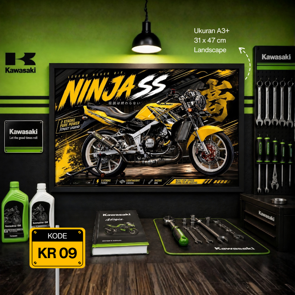 Poster Ninja RR/R/SS Dua Tak Landscape A3+ Bisa Request
