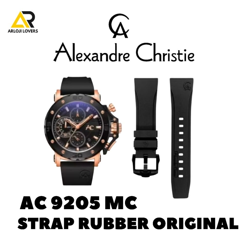 Tali/Strap Rubber Alexandre Christie AC9205MC  Original