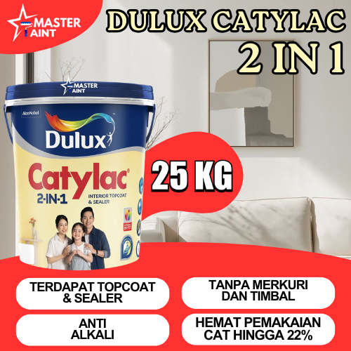 DULUX CATYLAC 2 IN 1 TOP COAT DAN SEALER KEMASAN 25 KG (PAIL) CAT INTERIOR PREMIUM