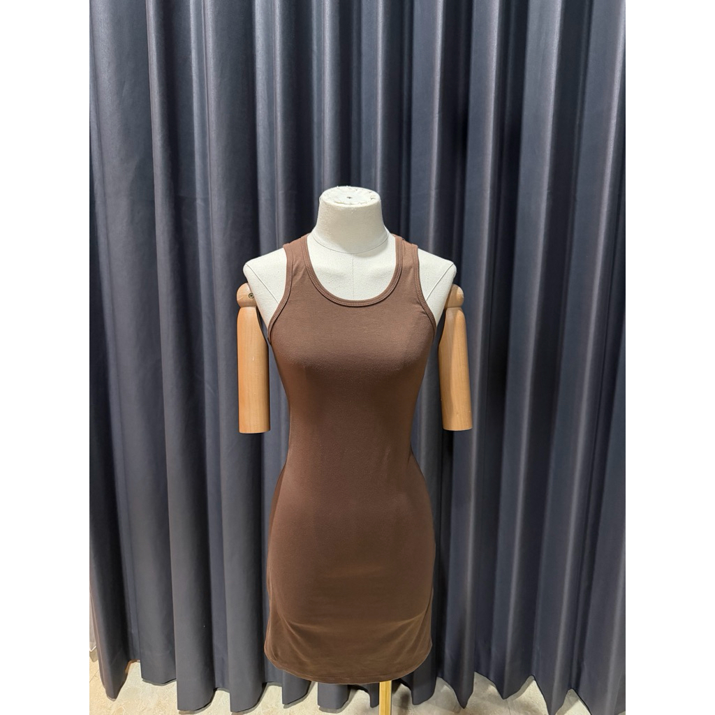 Cotton On Bodycon Dress-Brown/Coklat | Fitted | Size XS | Preloved