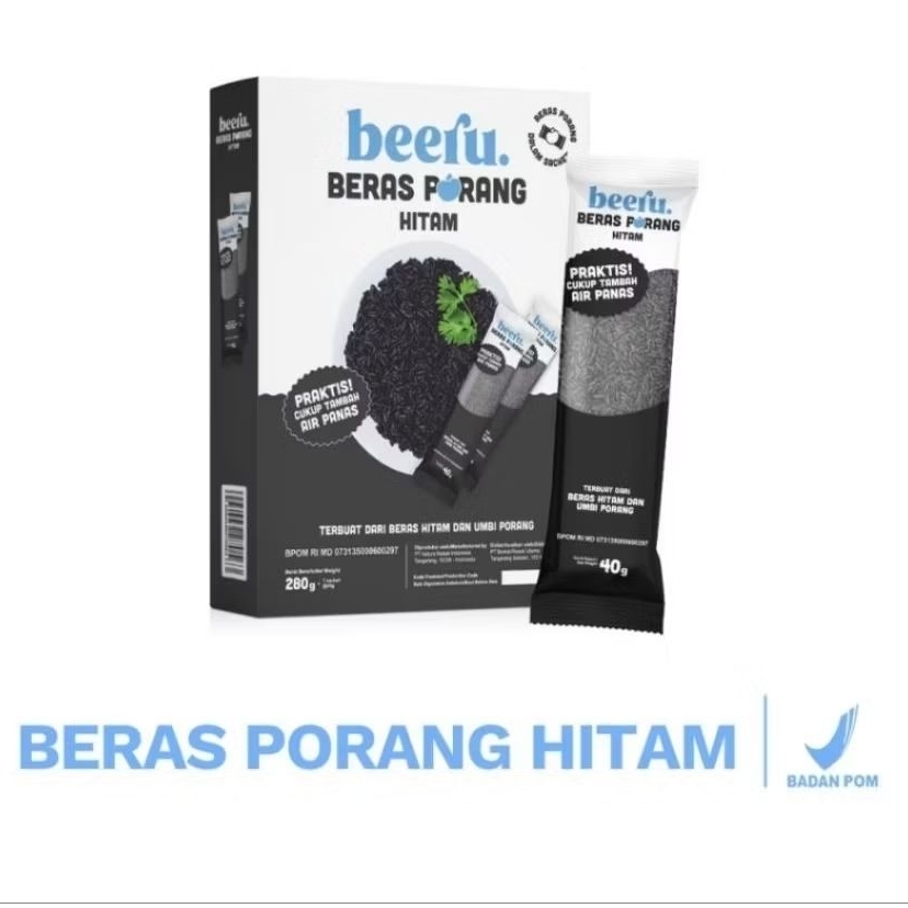 Beeru Beras Porang Hitam 40g x 7sachet