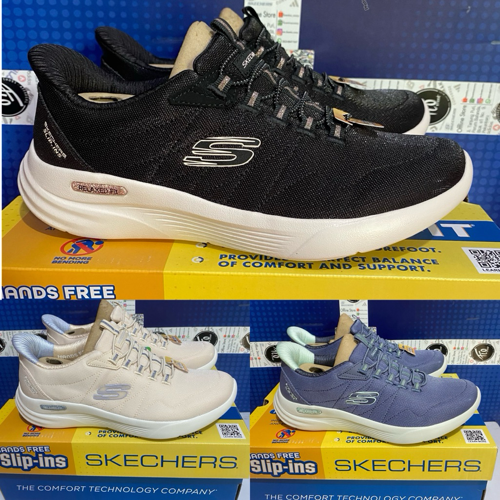 Sepatu Skechers Relaxed Fit Sports Slip Ins Women Original