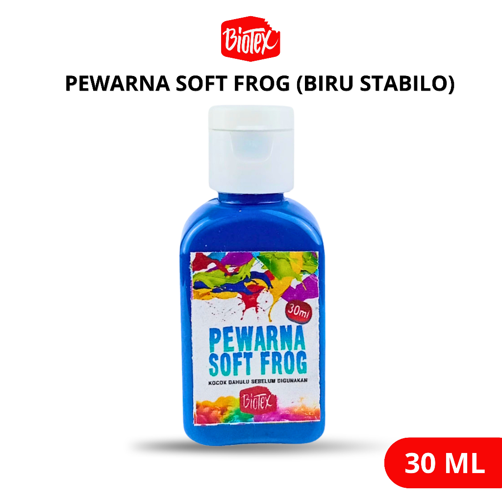 Biotex PEWARNA LATEKS 30 ML BIRU STABILO - Latex Latek Soft Frog Sofrog