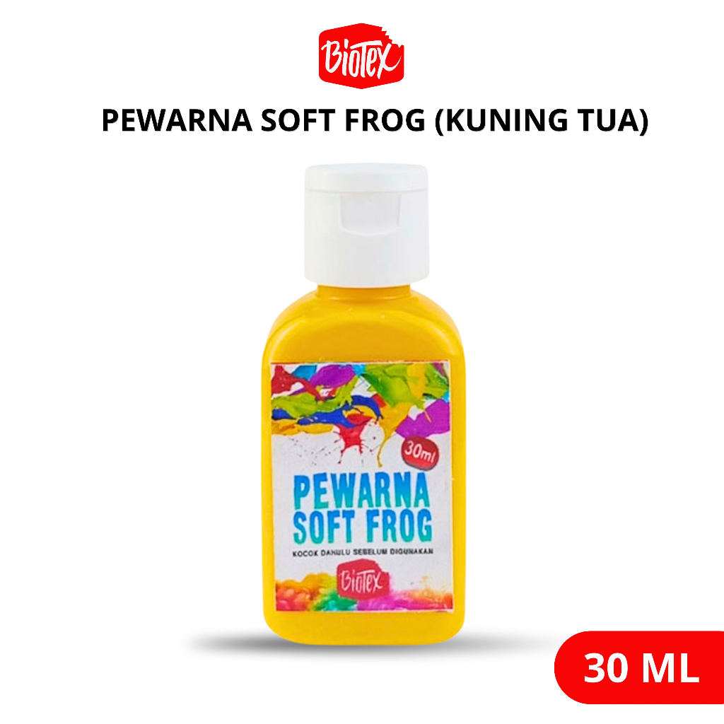 Biotex PEWARNA LATEKS 30 ML KUNING TUA - Latex Latek Soft Frog Sofrog