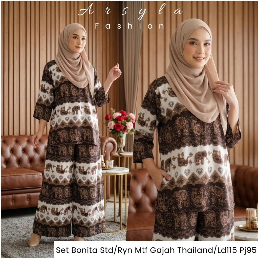 Setelan/Oneset Kulot Rayon Premium Bonita Set Arsyla Fashion