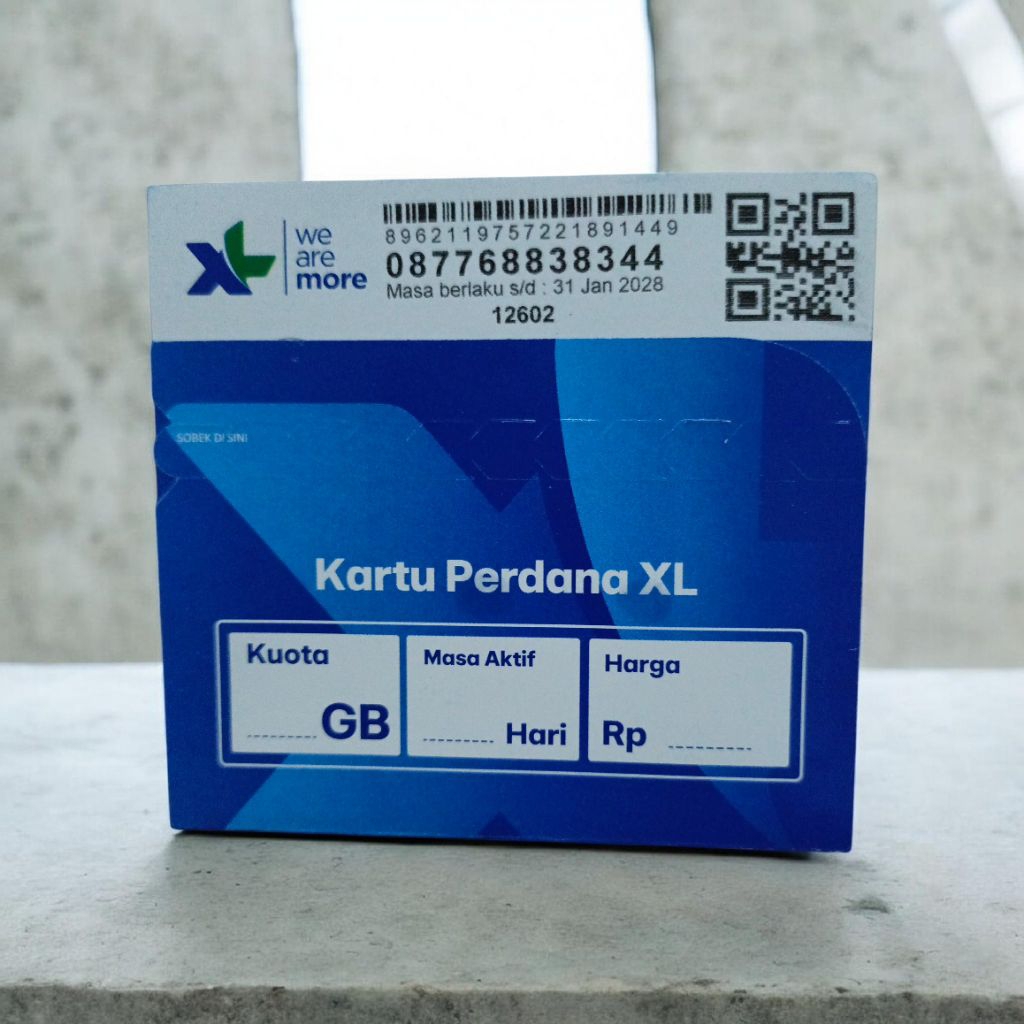 nomor cantik XL 77 6 88 38 344 isi kuota 3gb jaringan 5G