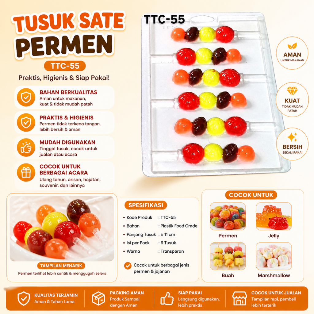 Cetakan Coklat Gagang Bentuk Bola Keong Stik Cetakan MIka Permen Coklat 5 Lubang Cetakan Jelly Lolip