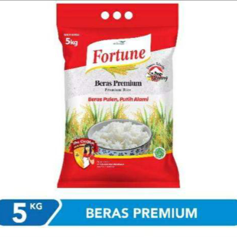 Kios Kita | Fortune Beras Premium 5kg Pulen Putih Bersih Wangi Beras Super Enak Nasi Lembut Berkuali