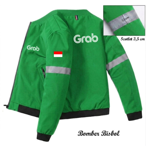 promo.. Jaket bomber pria scotlet ojol grab terbaru / jaket bomber pria versity fashion grab terbaru
