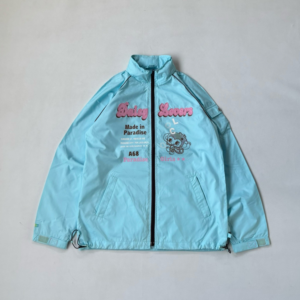 Daisy Lovers Blue Nylon Windbreaker Jacket