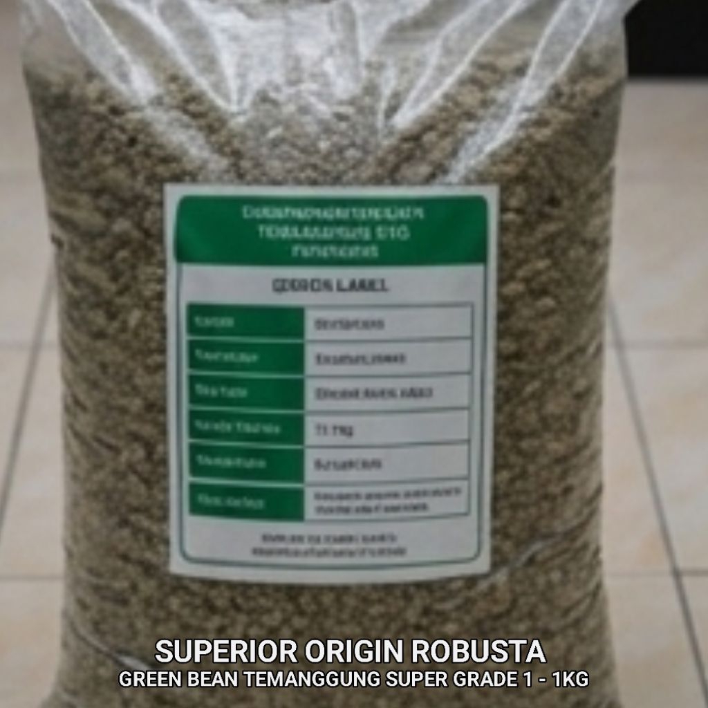 SUPERIOR ORIGIN ROBUSTA | Green Bean Temanggung Super Grade 1 - 1Kg