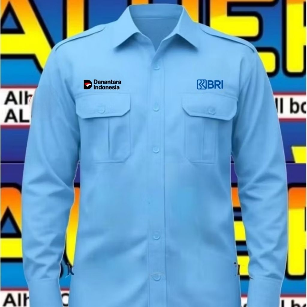 pendek dan panjang kemeja Bank BRI seragam BRI baju Bank BRI seragam kerja bank BRI pakaian dinas Ba