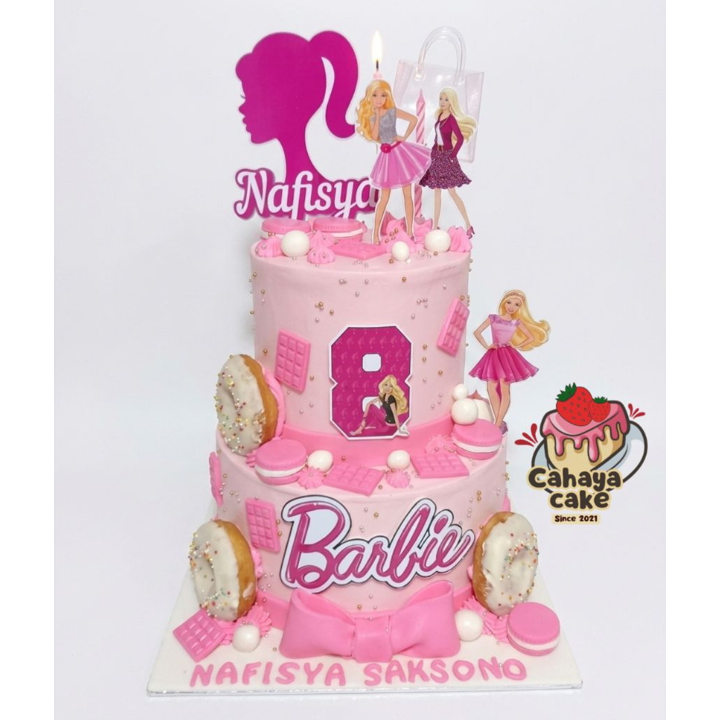 Barbie Cake Custom / Kue Ulang Tahun Anak Perempuan/ Kue Ultah Barbie