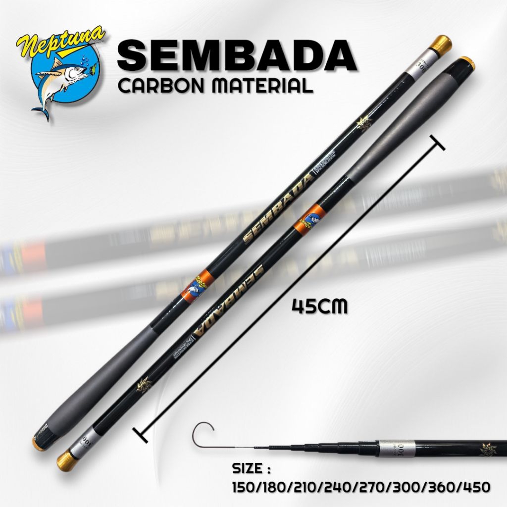 Tegek Neptune Sembada Carbon Material Ruas Pendek Action Medium