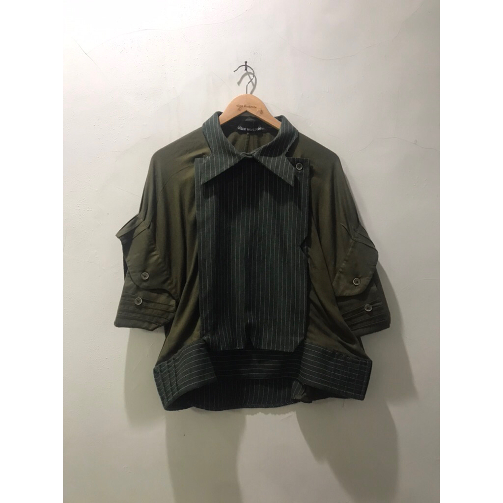 OLINE WORKROBE - KAWILA KIMONO TOP IN ARMY