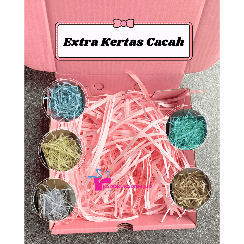 Kertas Cacah Warna Isian Hampes Kertas Warna Serut 10gram Shredded Paper warna-warni by Kadokuakdomu