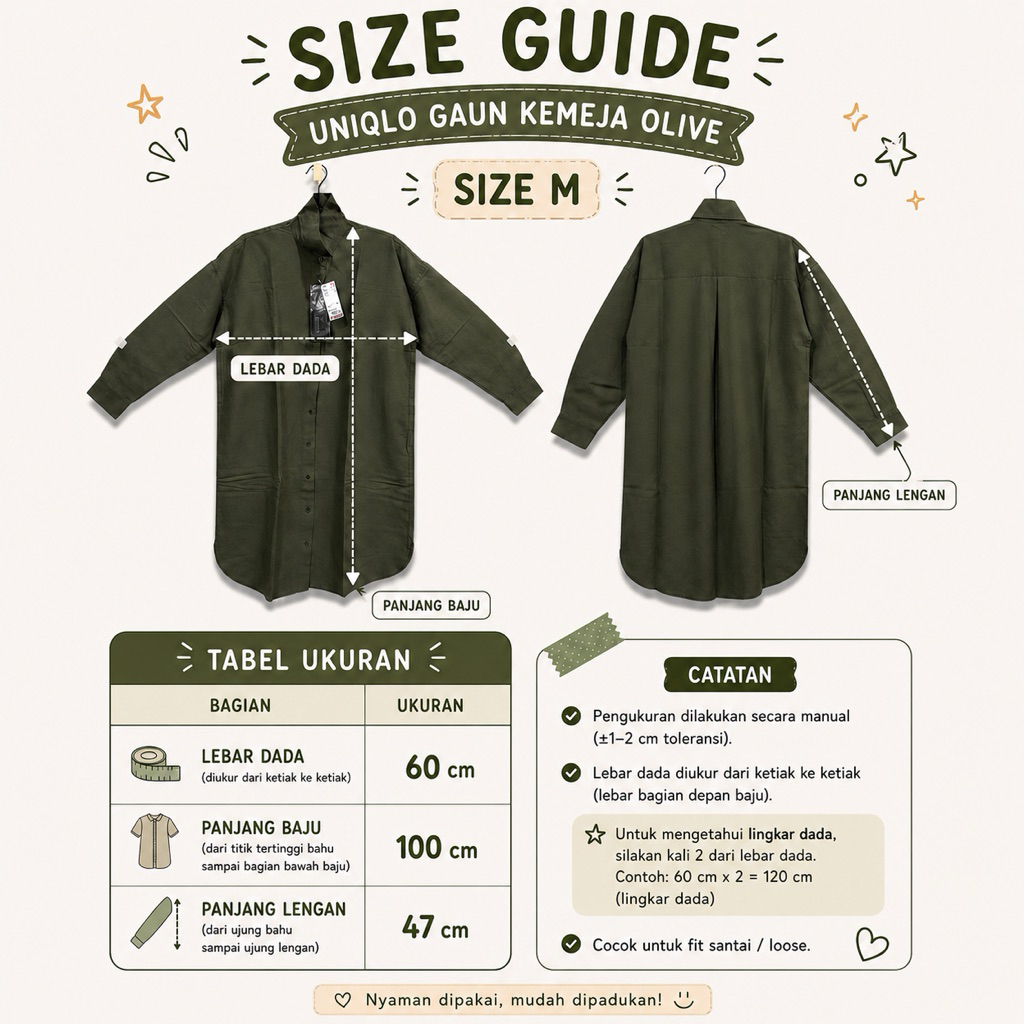 [BARU] UNIQLO DISKON Women Gaun Kemeja Linen Blend Lengan Panjang Size M