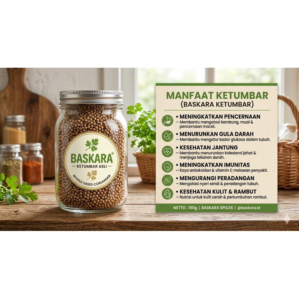 Ketumbar Organik Ketumbar Coklat Kusam Alami 100gram