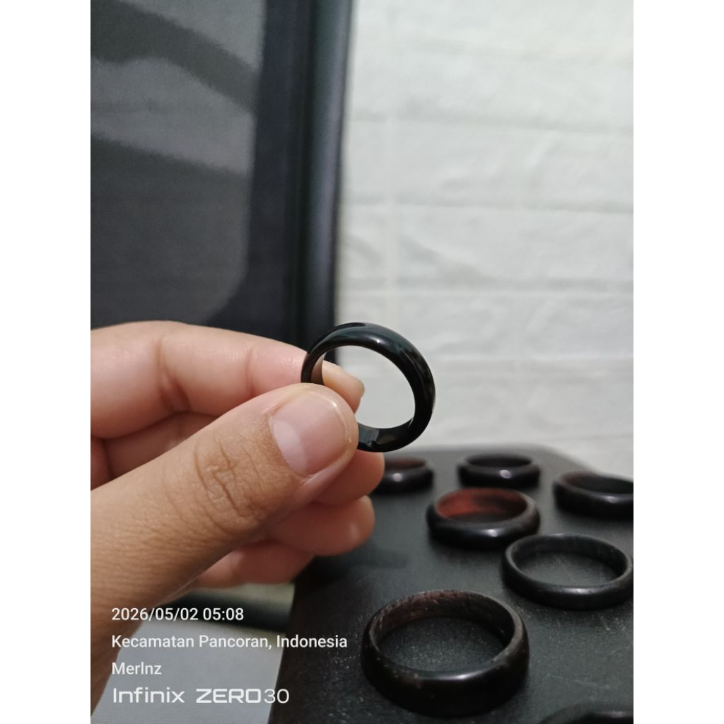 Cincin kaokah/kokka/cincin kayu kaokah/cincin warna hitam/cincin laki-laki