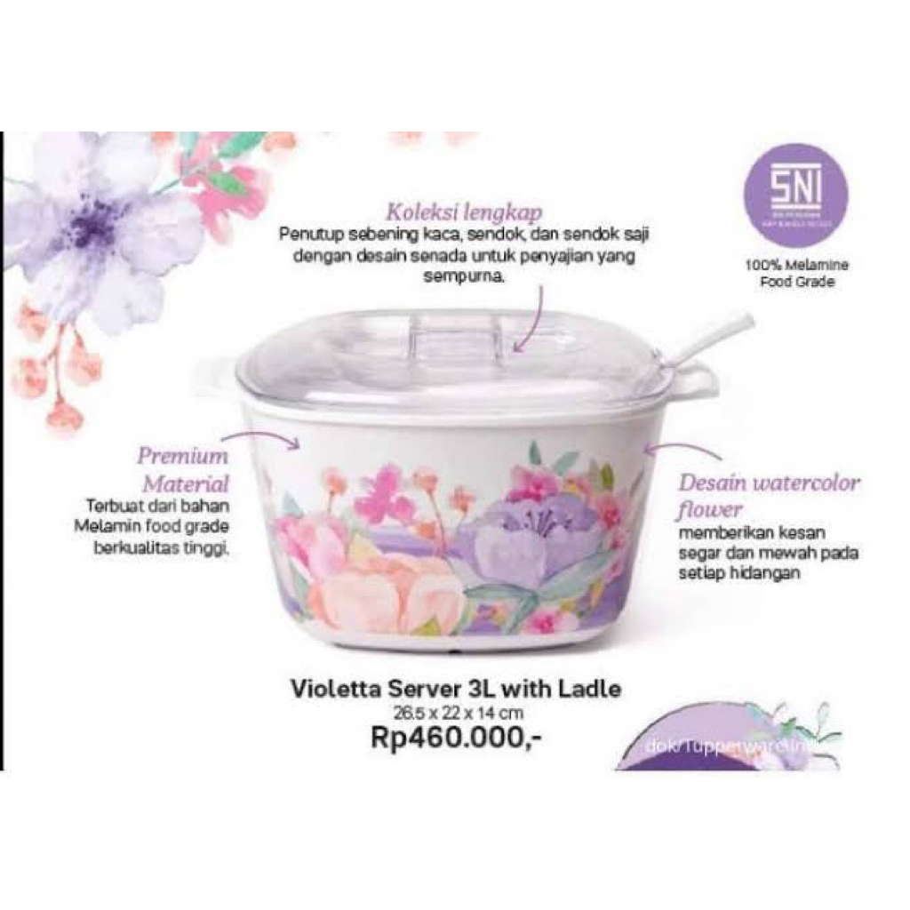 Violetta Tupperware Melamin sale