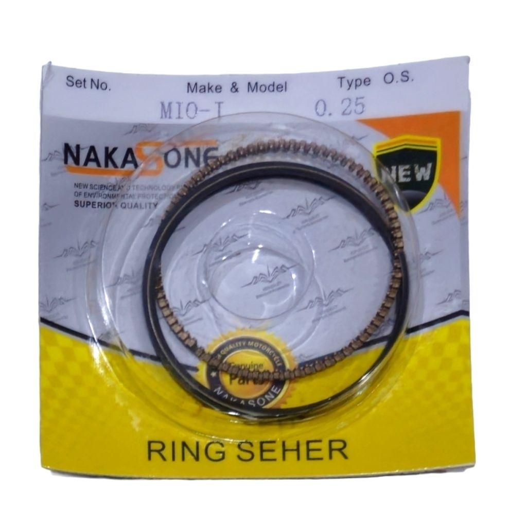 RING SEHER/RING PISTON OVER SIZE 0.25 UNTUK MIO-J ORIGINAL NAKASONE KWALITAS JAPAN