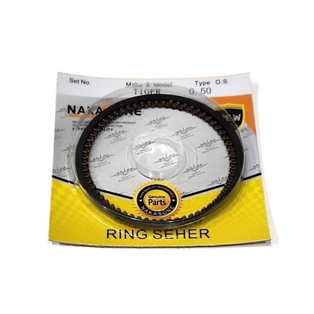 RING SEHER/RING PISTON OVER SIZE 0.50 UNTUK TIGER ORIGINAL NAKASONE KWALITAS JAPAN