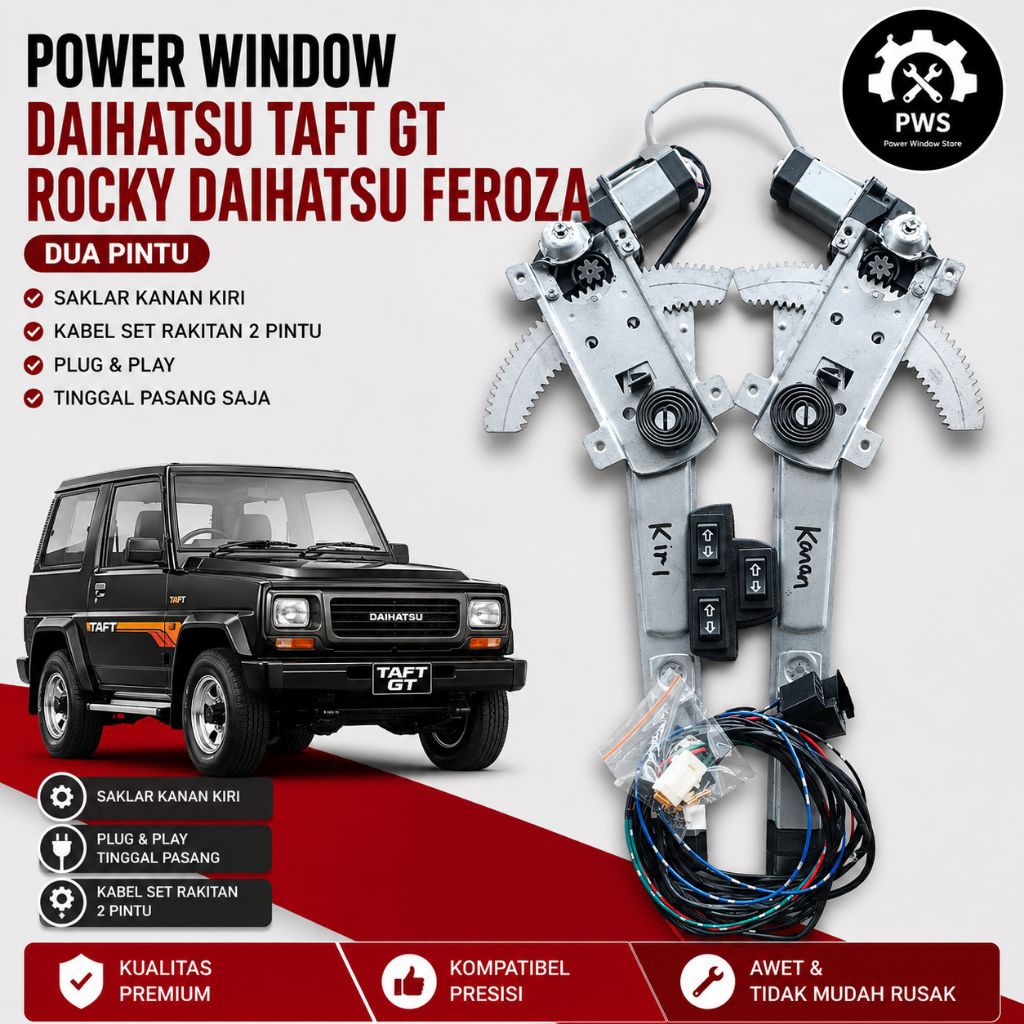 Modifikasi power window Daihatsu Taft GT Rocky Daihatsu Feroza dua pintu