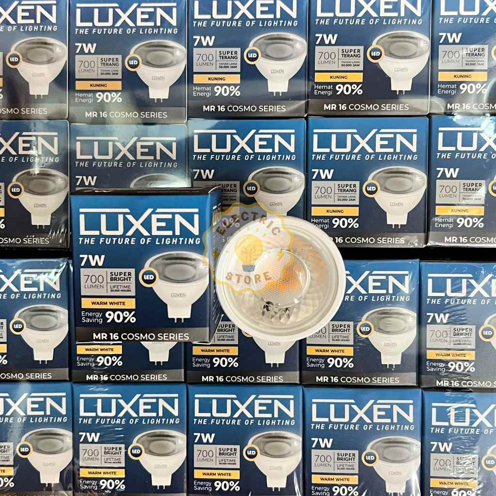 Lampu MR16 Luxen 7Watt Warmwhite 3000K // Lampu Halogen Spotlight Luxen 7 Watt Warmwhite 3000K