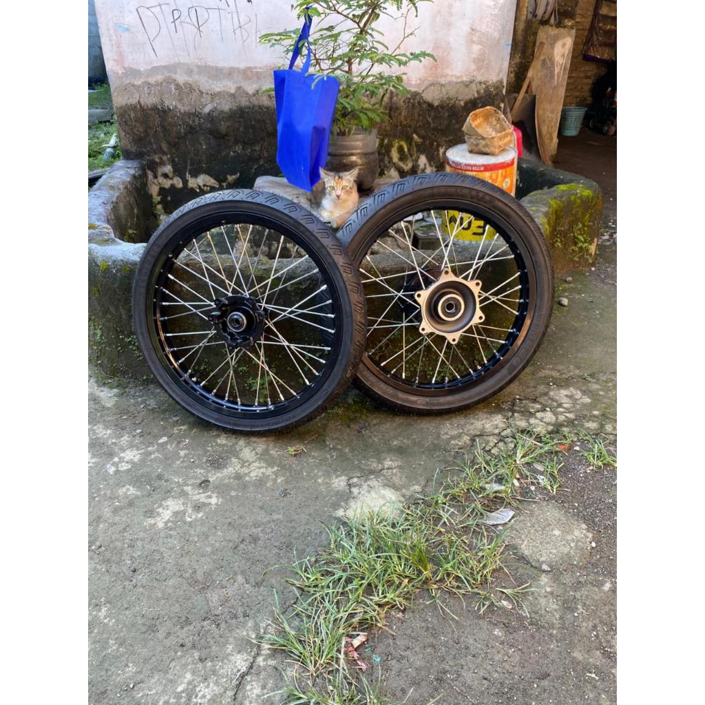 Roda semi cacing/Surex CRF Velg Rossi 160/160 ring 17 -Ban Tomimotto  70/90-17 & 80/90-17