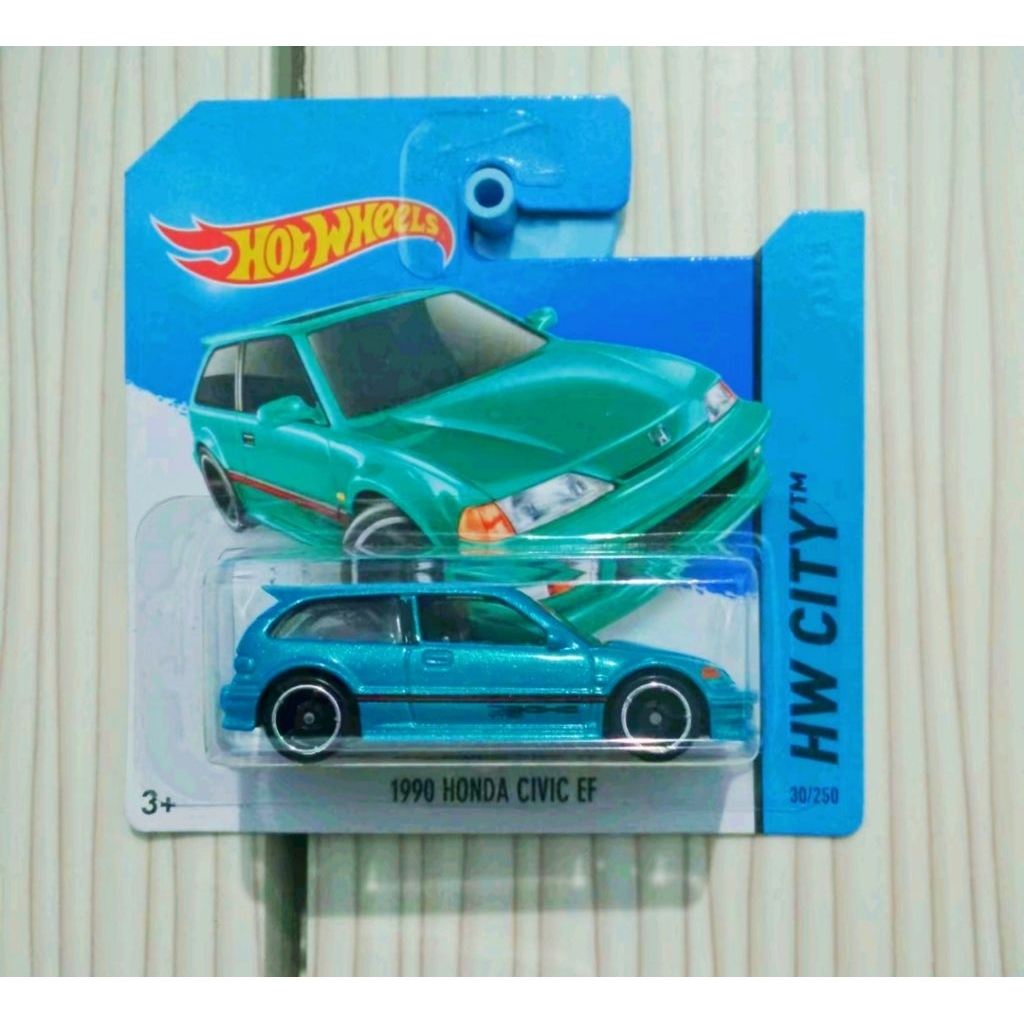 Hotwheels 90 Honda Civic EF hijau Tosca Short card rare