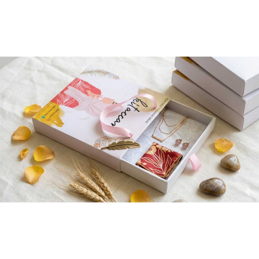 Paperbag (Sliding Bag DUPLEX) Packaging Hijab 2in1 Bag Box Size 18x18x3 Kotak GIFT WEDDING BRIDESMAI