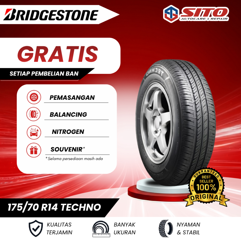 [WAJIB TANYA STOK] BAN BRIDGESTONE 175/70 R14 TECHNO