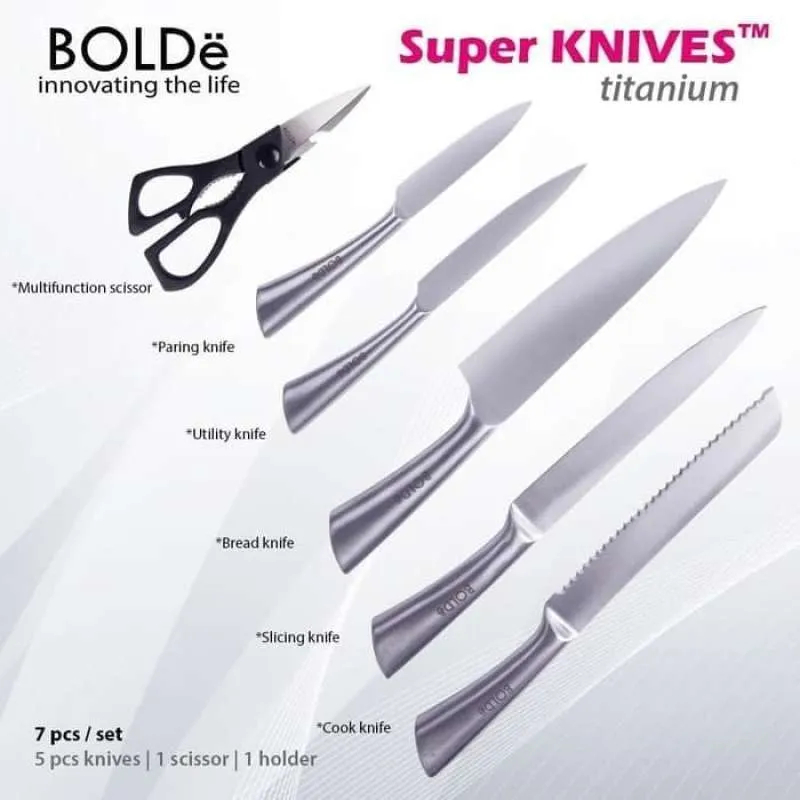 Bolde Pisau Set 7 Pc Titanium