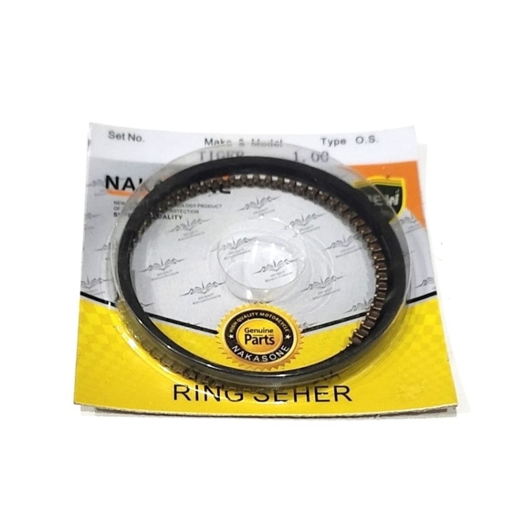 RING SEHER/RING PISTON OVER SIZE 1.00 UNTUK TIGER ORIGINAL NAKASONE KWALITAS JAPAN