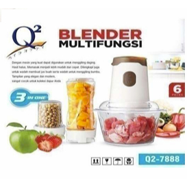 Food Chopper Blender 3 in 1 | Blender Multifungsi 1.8 L Q2-7888