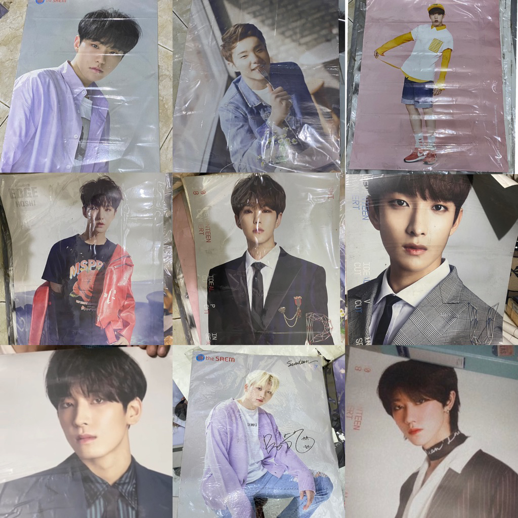 Poster Seventeen RARE Hoshi DK Wonwoo Konser Diamond edge Ideal Cut The saem Going Seventeen