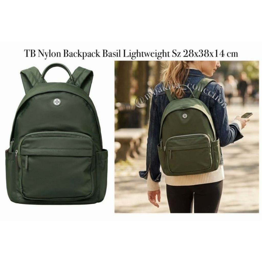 TB Nylon Backpack Basil Lightweight