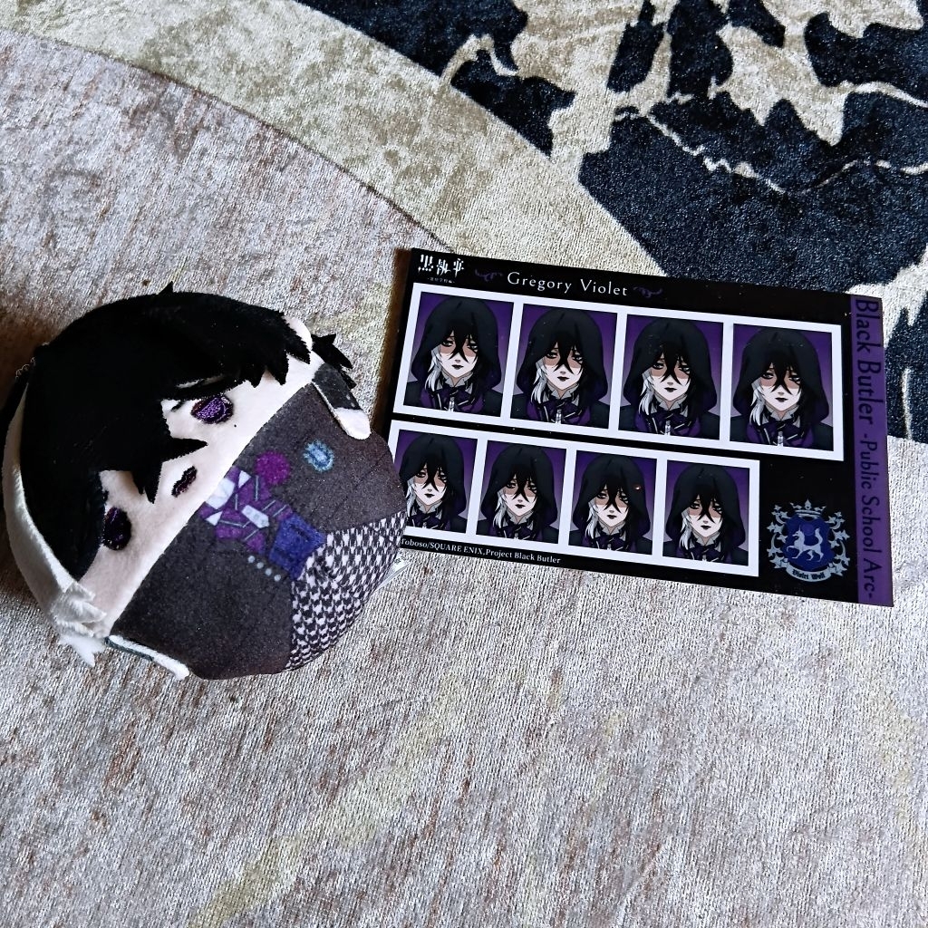 Official Blackbutler Gregory Violet fuwakororin plushie boneka