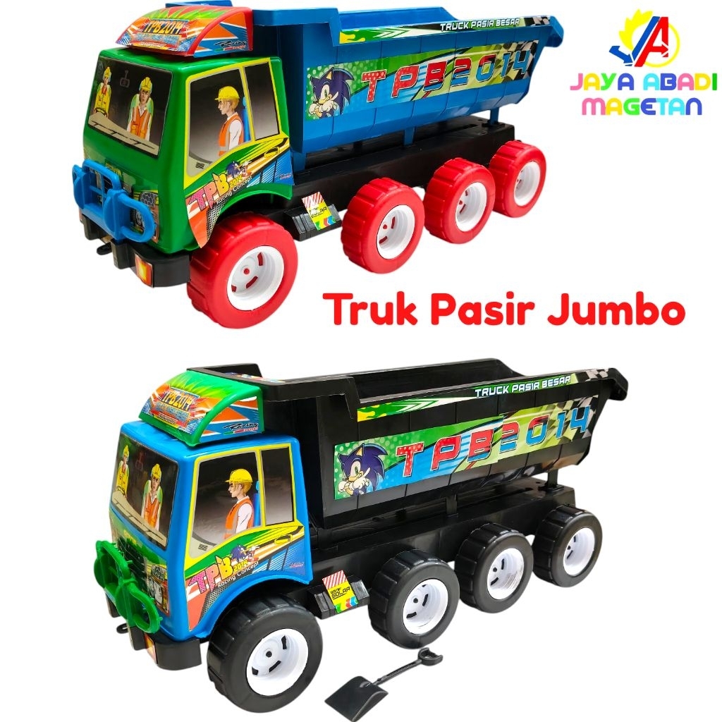 MAINAN ANAK ANAK TRUK PASIR JUMBO DAN PANJANG TPB WARNA DAN HITAM