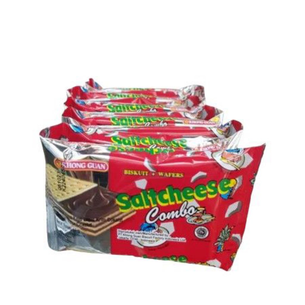 Khong Guan Biskuit Saltcheese Combo 10 Bungkus - Keju Lapis Coklat