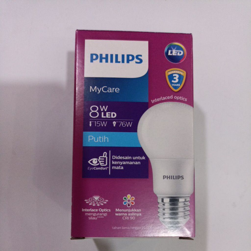 Lampu philips LED 8 watt original