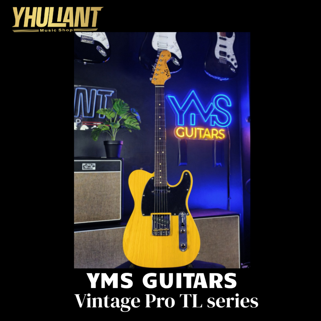YMS Guitar Vintage Pro TL Series Butterscotch Blonde Original Made In Indonesia